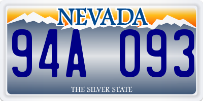 NV license plate 94A093