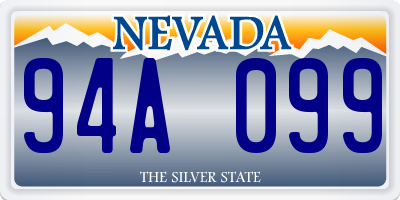 NV license plate 94A099