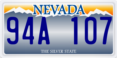 NV license plate 94A107