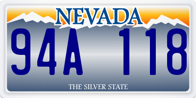 NV license plate 94A118