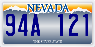 NV license plate 94A121