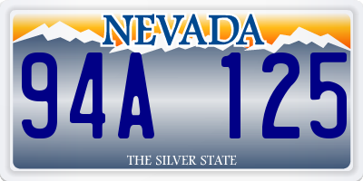 NV license plate 94A125