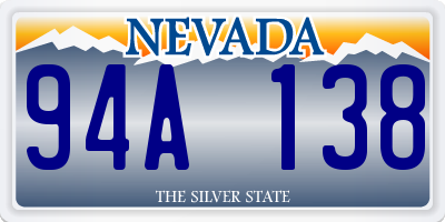 NV license plate 94A138