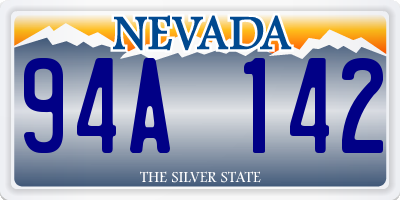 NV license plate 94A142