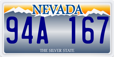 NV license plate 94A167