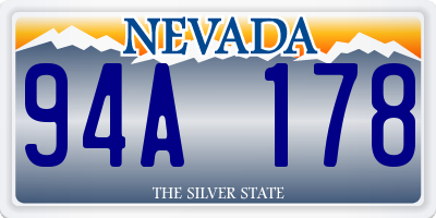 NV license plate 94A178