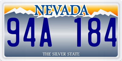 NV license plate 94A184