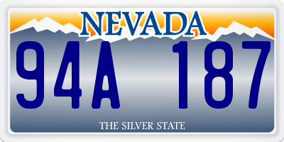 NV license plate 94A187
