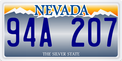 NV license plate 94A207