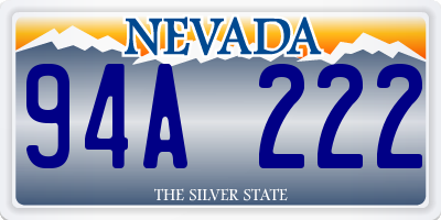 NV license plate 94A222