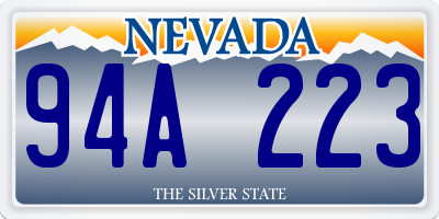 NV license plate 94A223