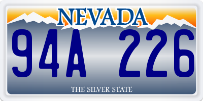 NV license plate 94A226