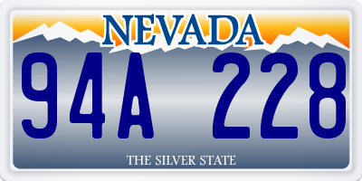 NV license plate 94A228