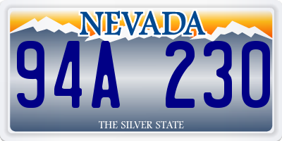 NV license plate 94A230