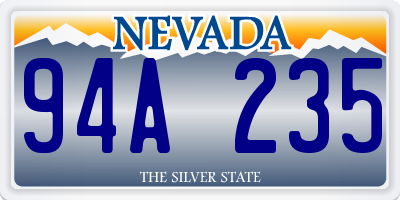 NV license plate 94A235