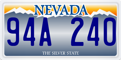 NV license plate 94A240