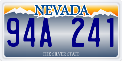 NV license plate 94A241