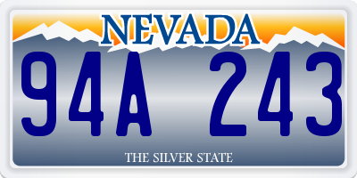 NV license plate 94A243