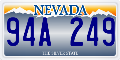 NV license plate 94A249