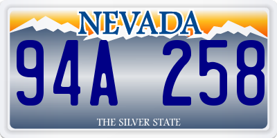 NV license plate 94A258