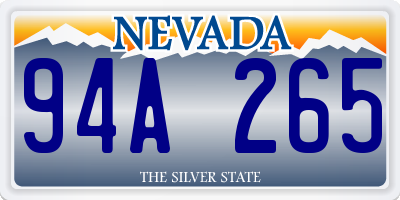 NV license plate 94A265