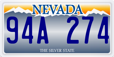 NV license plate 94A274