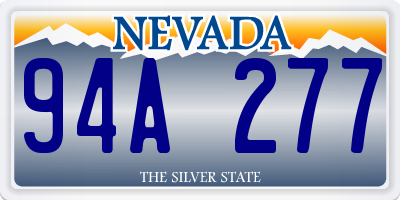 NV license plate 94A277