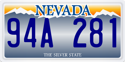 NV license plate 94A281