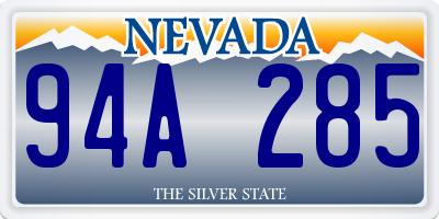 NV license plate 94A285