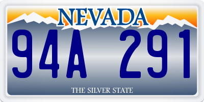 NV license plate 94A291
