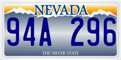 NV license plate 94A296
