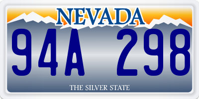 NV license plate 94A298
