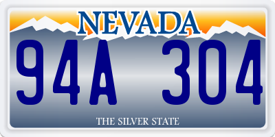 NV license plate 94A304