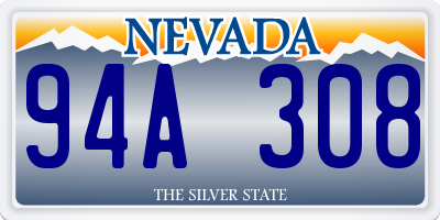 NV license plate 94A308