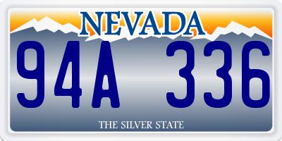 NV license plate 94A336