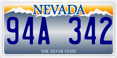NV license plate 94A342