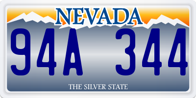 NV license plate 94A344
