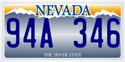 NV license plate 94A346