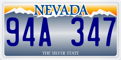 NV license plate 94A347