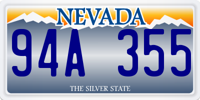 NV license plate 94A355