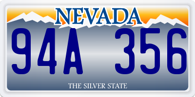 NV license plate 94A356