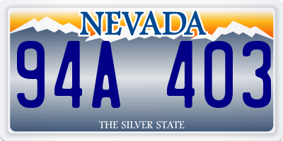 NV license plate 94A403