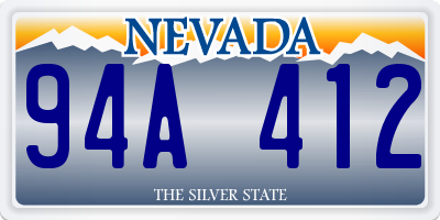 NV license plate 94A412