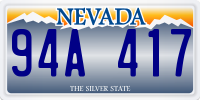 NV license plate 94A417