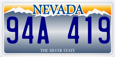 NV license plate 94A419