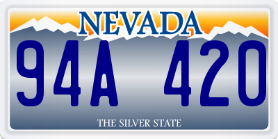 NV license plate 94A420