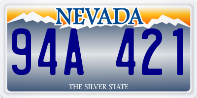 NV license plate 94A421