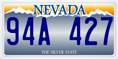 NV license plate 94A427