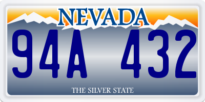 NV license plate 94A432