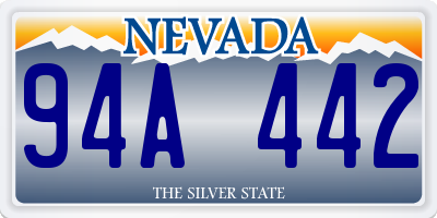 NV license plate 94A442
